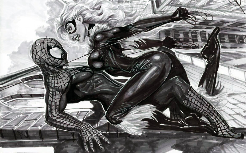 Spider-Man and Black Cat — Dramatic, Comic
