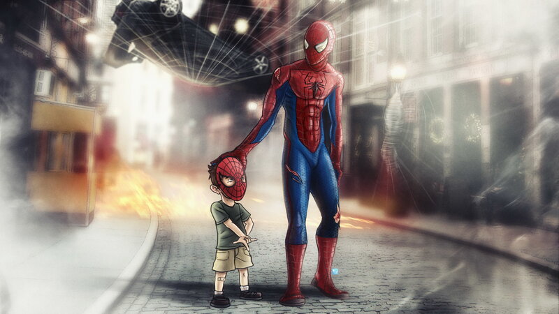 Spider-Man and Child