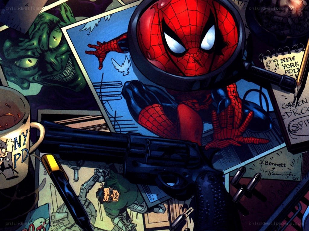 Spider-Man and Green Goblin comic art