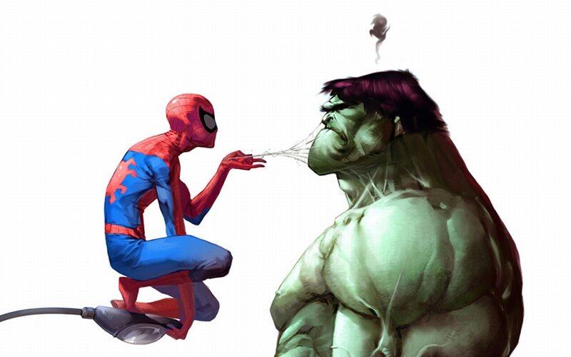 Spider-Man and Hulk — Red