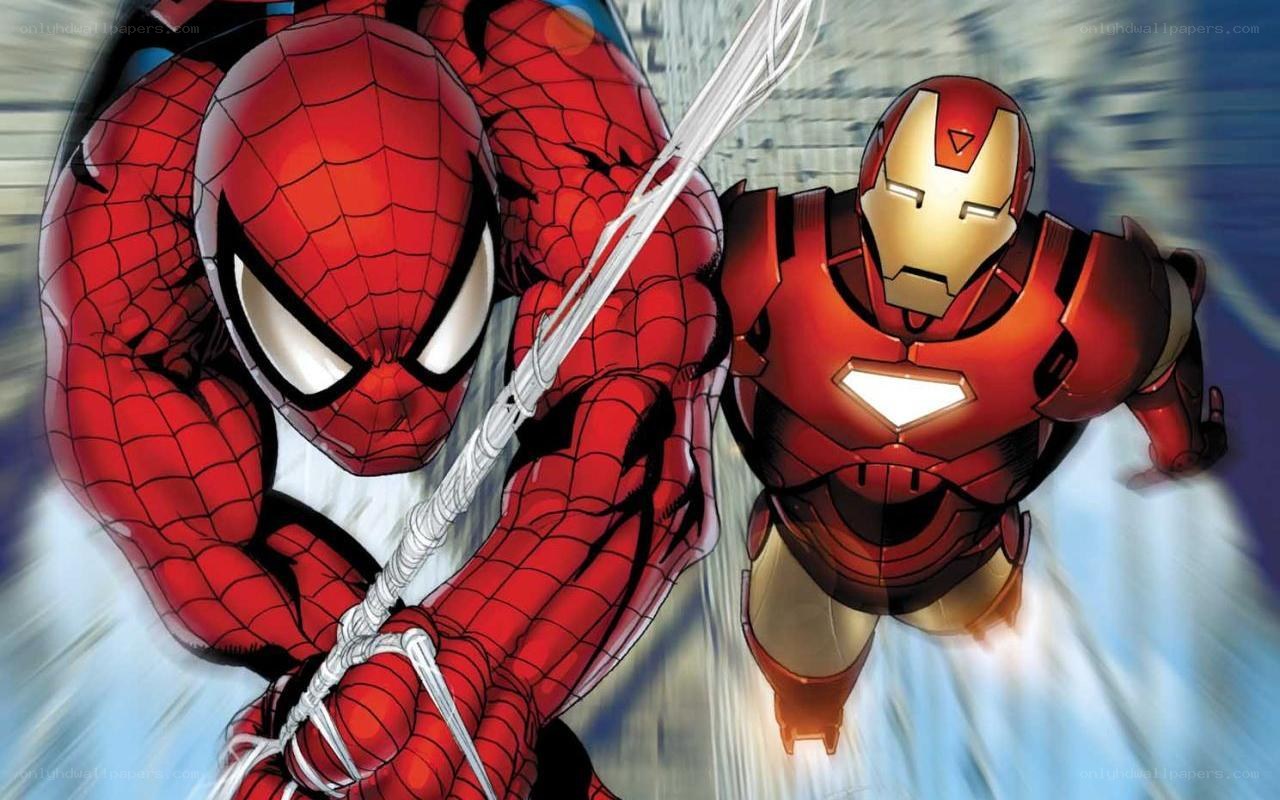 Spider-Man and Iron Man in action