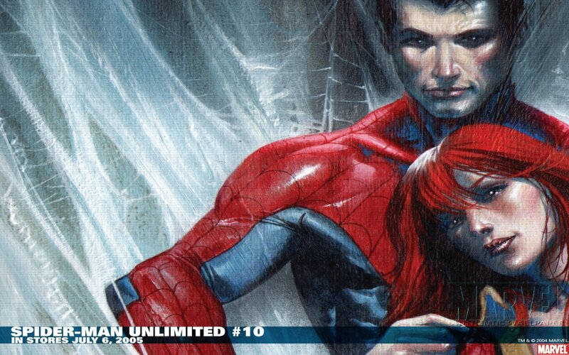 Spider-Man and Mary Jane — Red, Dramatic, Comic