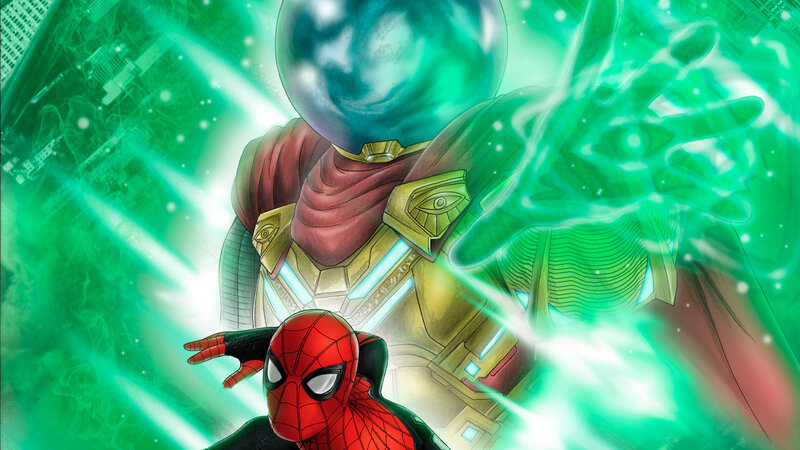 Spider-Man and Mysterio — Green