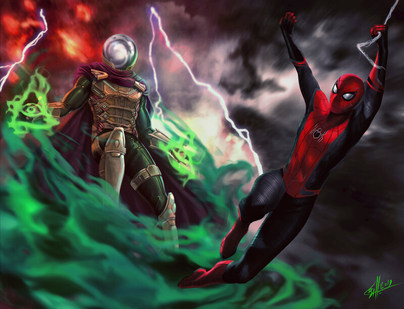 Spider-Man and Mysterio — Red
