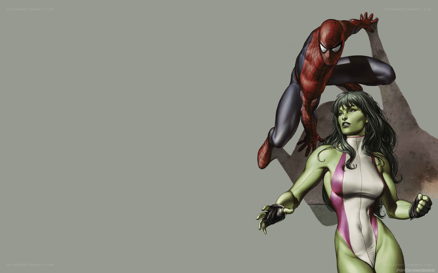 Spider-Man and She-Hulk artwork