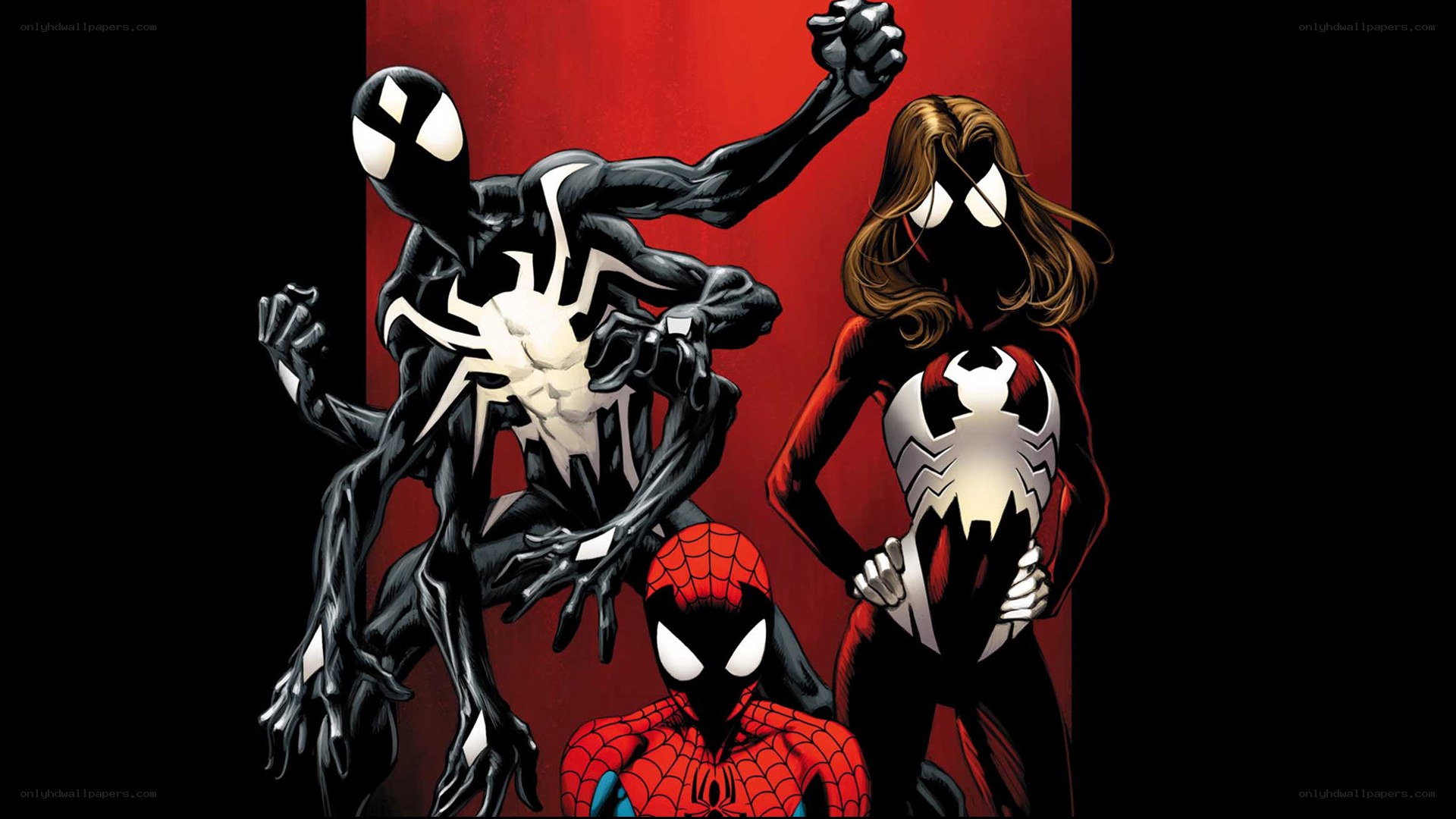 Spider-Man and symbiote characters