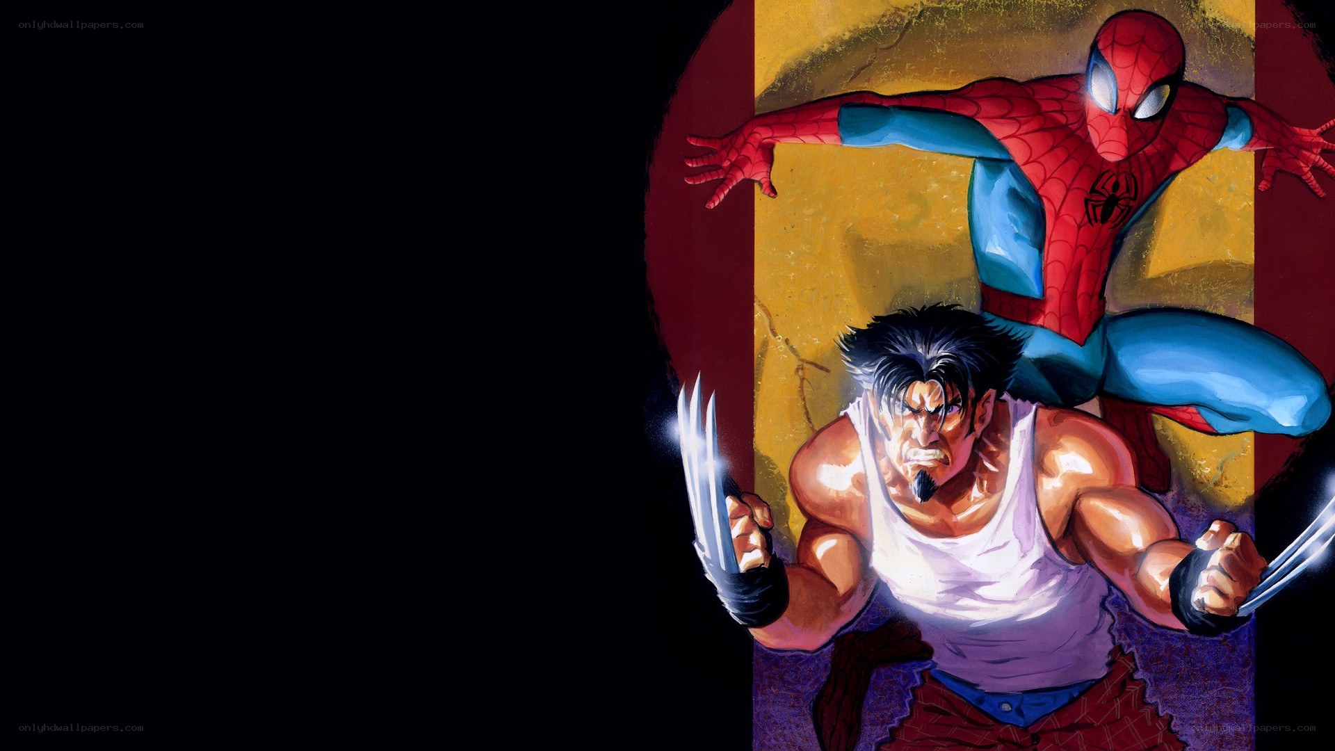 Spider-Man and Wolverine in action