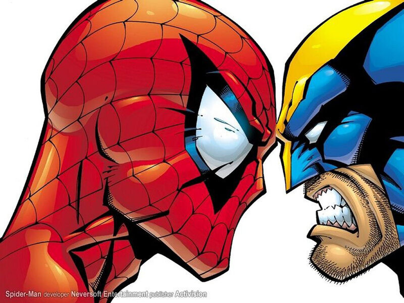 Spider-Man and Wolverine — Red, Dramatic, Comic