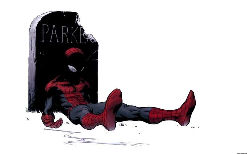 Spider-Man at a Grave — Red