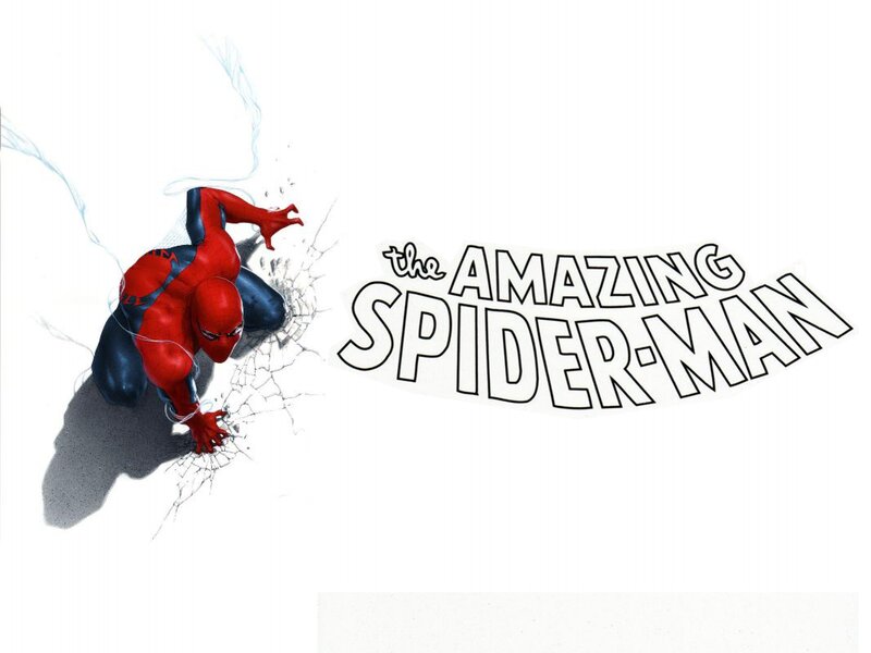 Spider-Man breaking through wall