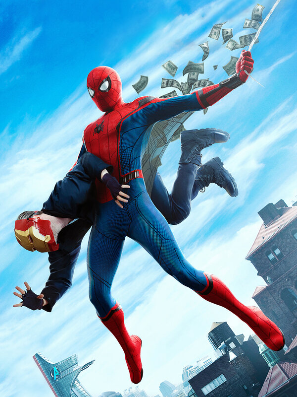 Spider-man Carrying Iron Man