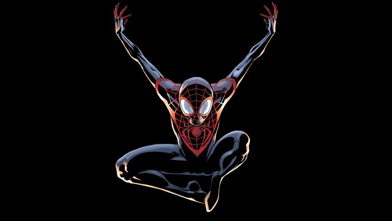 Spider-Man Character — Black, Dramatic, Comic, Spider Suit