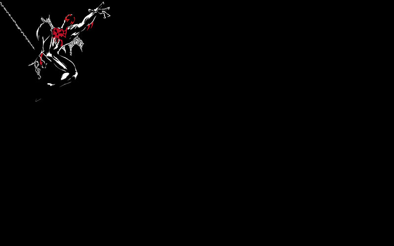 Spider-man Character — Black, Dramatic, Comic, Web, Black Background