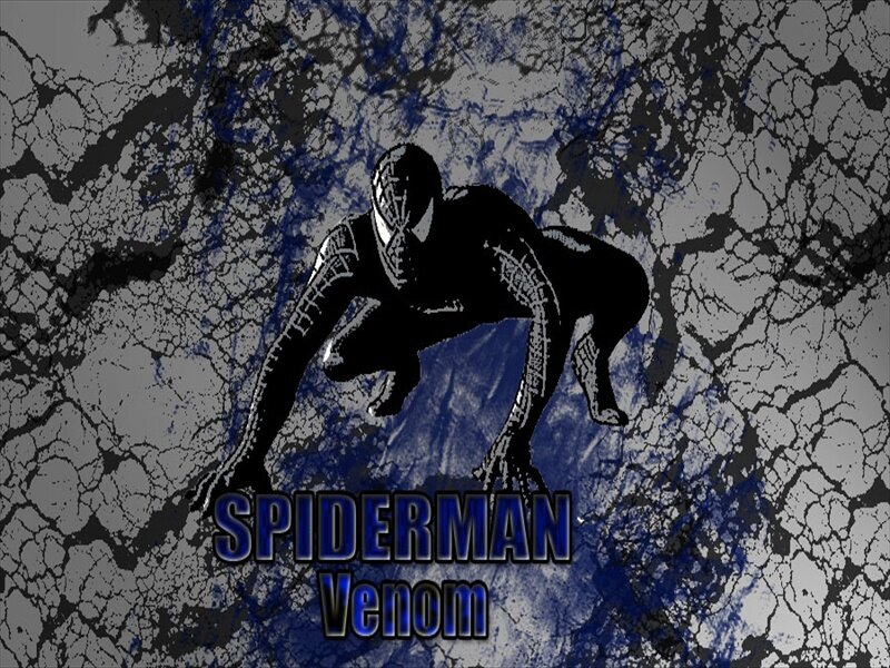 Spider-man Character — Black, Dramatic, Digital Art, Text