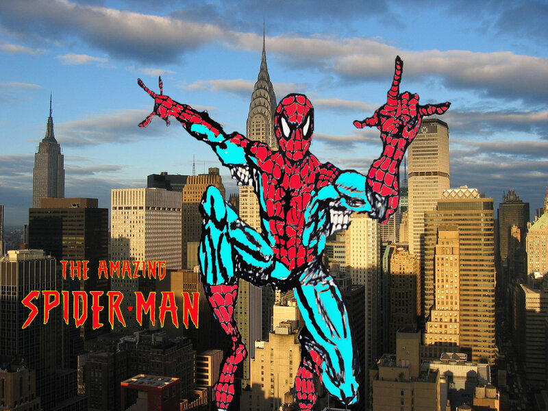 Spider-Man Character — Red, Dramatic, Afternoon, Comic