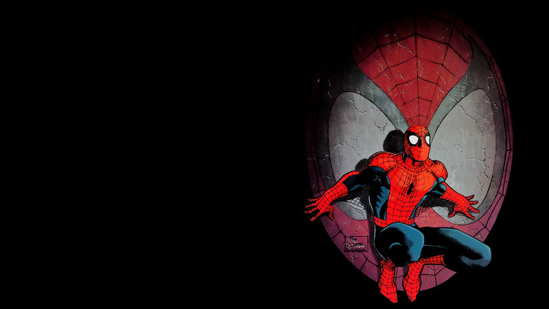 Spider-man Character — Red, Dramatic, Comic, Web Pattern