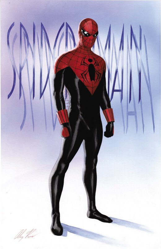 Spider-man Character — Red, Dramatic, Illustration, Suit, Mask