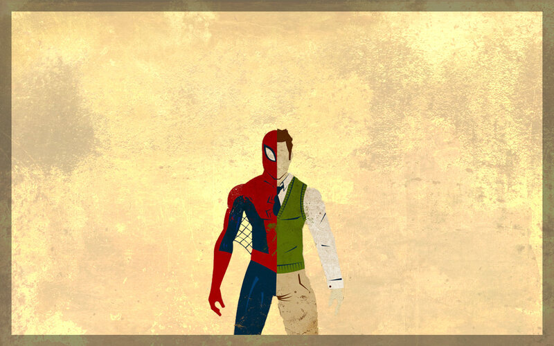 Spider-Man Character — Red, Dramatic, Illustration