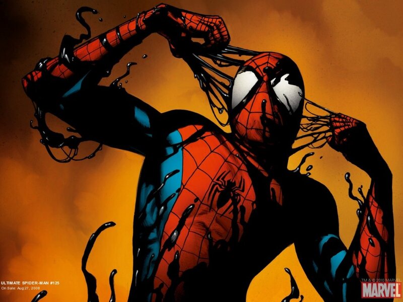 Spider-man Character — Red, Dramatic, Manga, Webbing