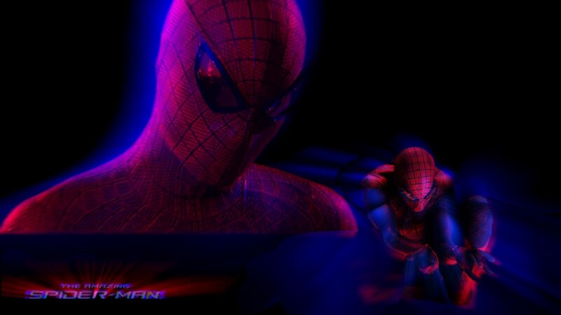 Spider-man Character — Red, Dramatic, Night, Digital Art, Mask