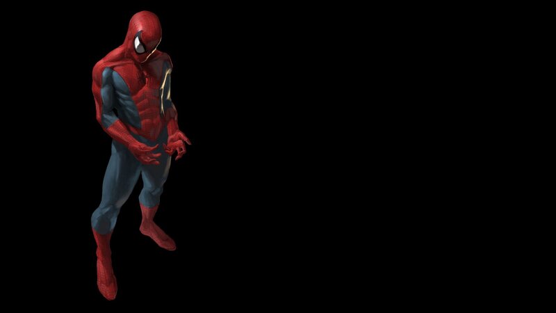 Spider-man Character — Red, Neutral, 3d Render