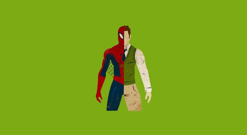 Spider-Man character split design