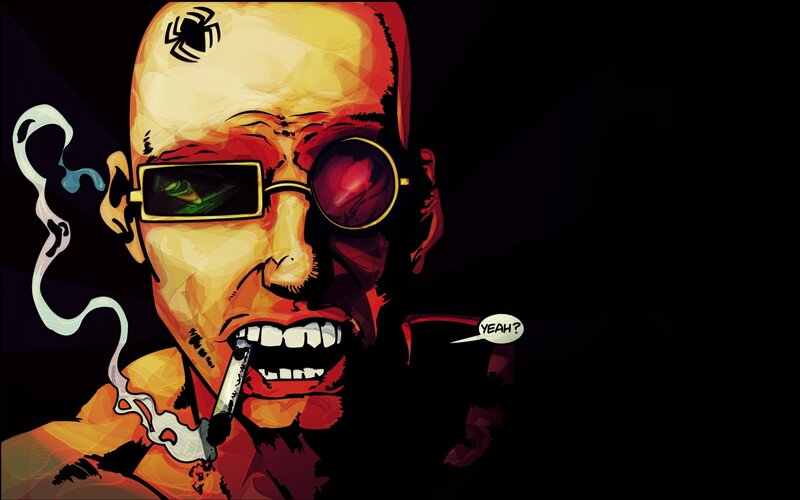 Spider-Man character with sunglasses