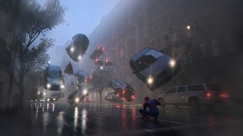 Spider-man Crouching — Blue