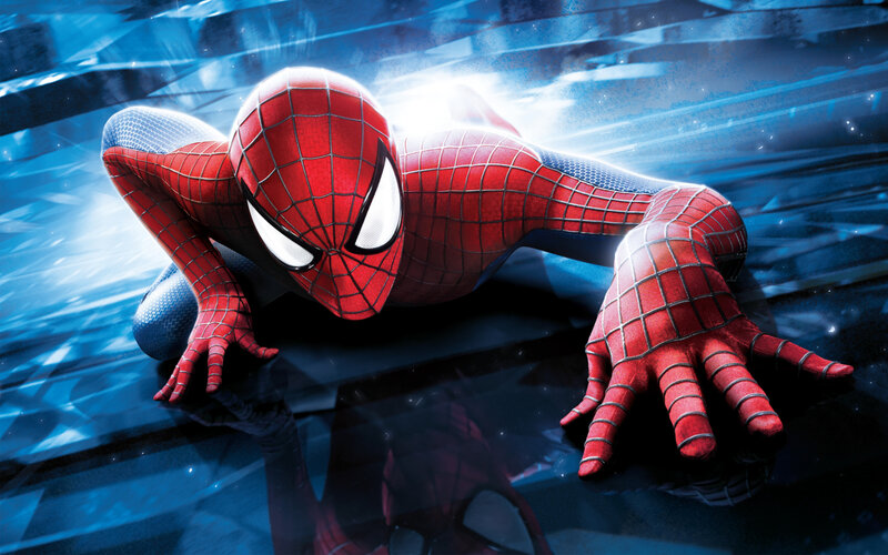 Spider-man Crouching — Red, Dramatic, Digital Art