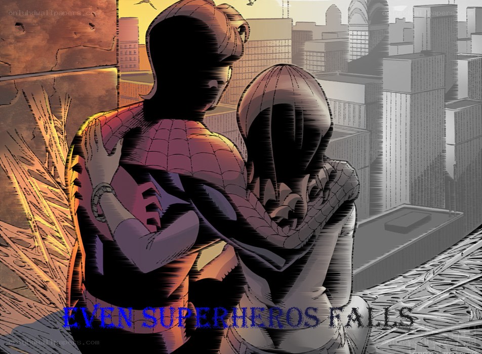 Spider-Man embraces a figure