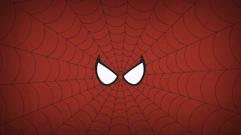 Spider-Man Eyes — Red, Dramatic, Digital Art