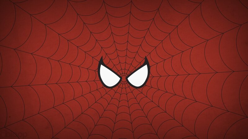 Spider-man Eyes — Red, Dramatic, Vector Art, Web Pattern