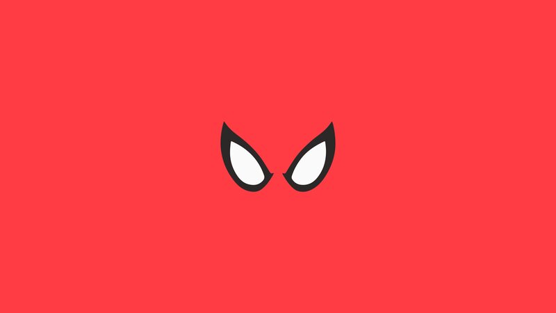 Spider-man Eyes — Red, Minimalist