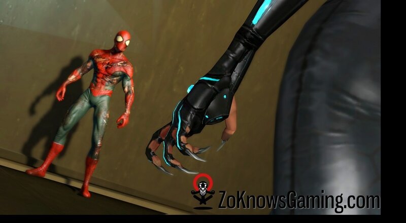 Spider-man Facing a Clawed Hand