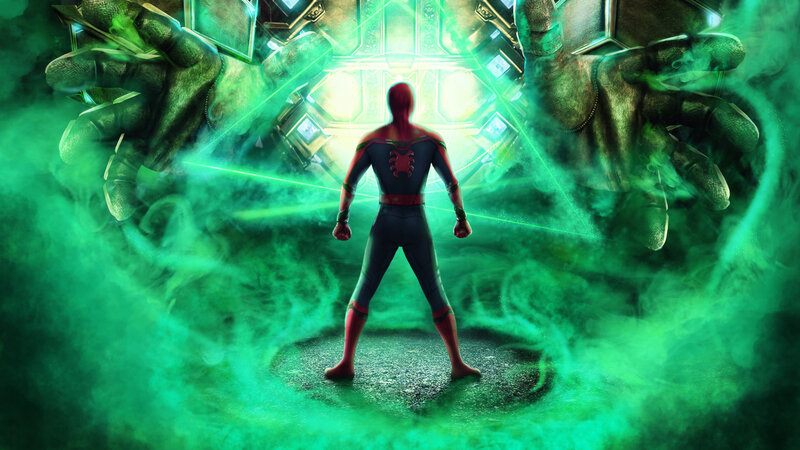 Spider-man Facing Giant Hands