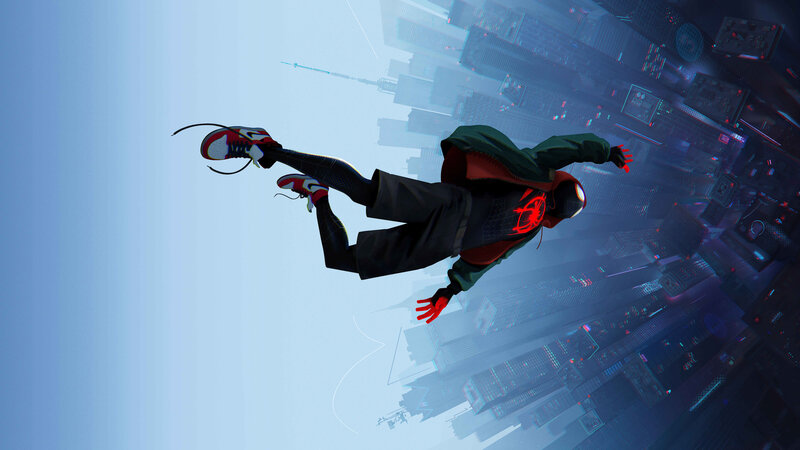 Spider-man Falling — Blue, Dramatic