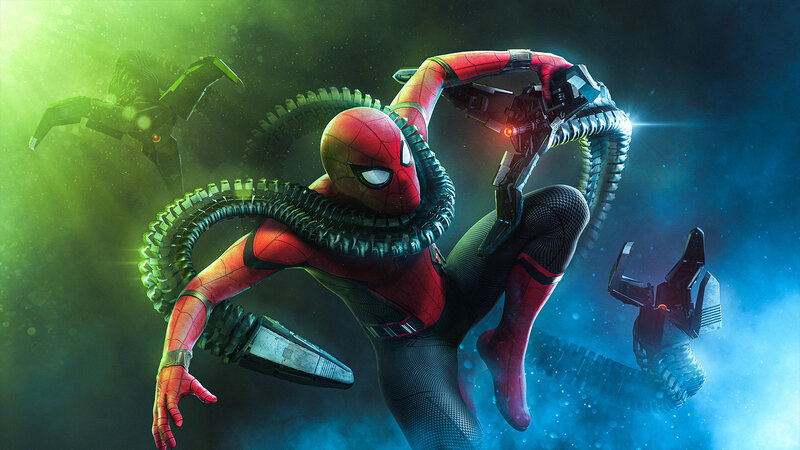 Spider-Man Fighting Doctor Octopus