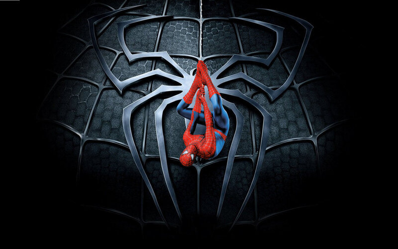 Spider-man Hanging Upside Down — Black