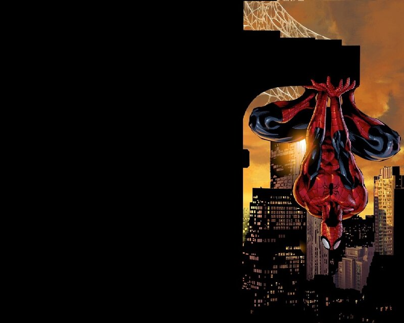 Spider-man Hanging Upside Down — Red