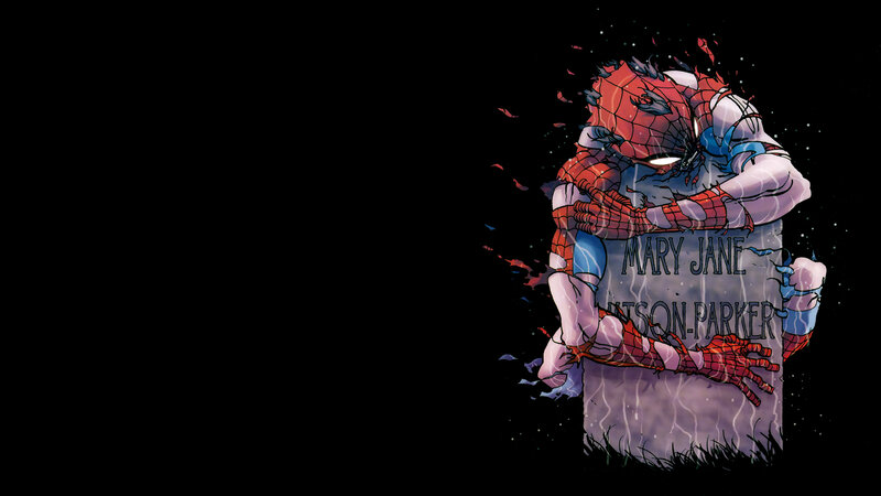 Spider-man Hugging Tombstone