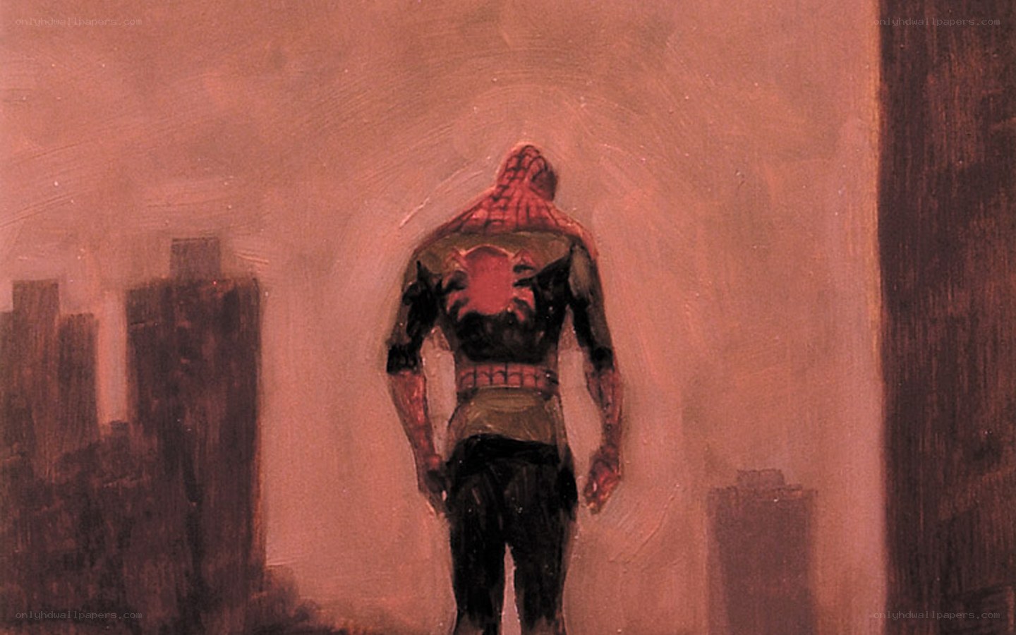 Spider-Man in a city