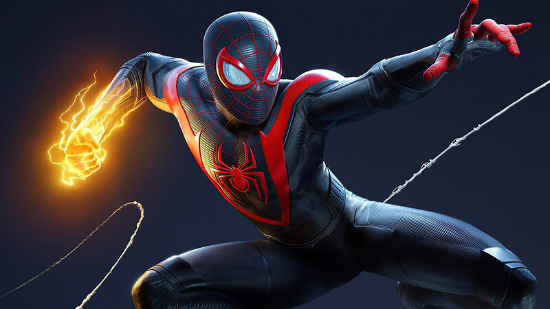 Spider-Man in Action Pose — Black
