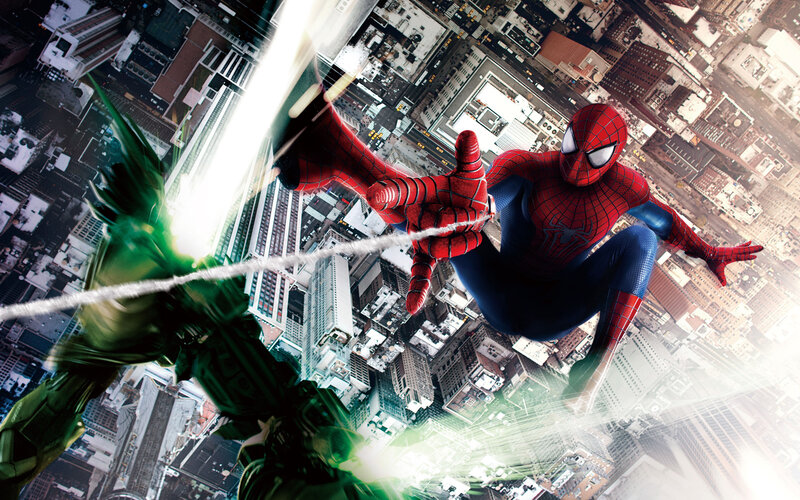 Spider-Man in Action — Red, Dramatic, Afternoon