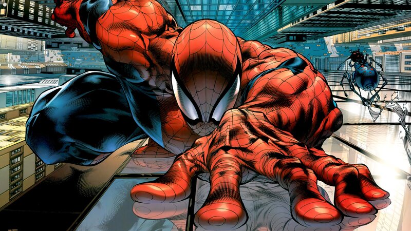 Spider-man in Action — Red, Dramatic, Comic, Cityscape