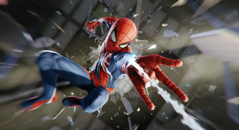 Spider-Man in Action — Red, Dynamic, 3d Render, Web