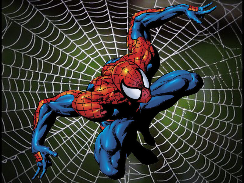 Spider-man in Action — Red, Dynamic, Comic