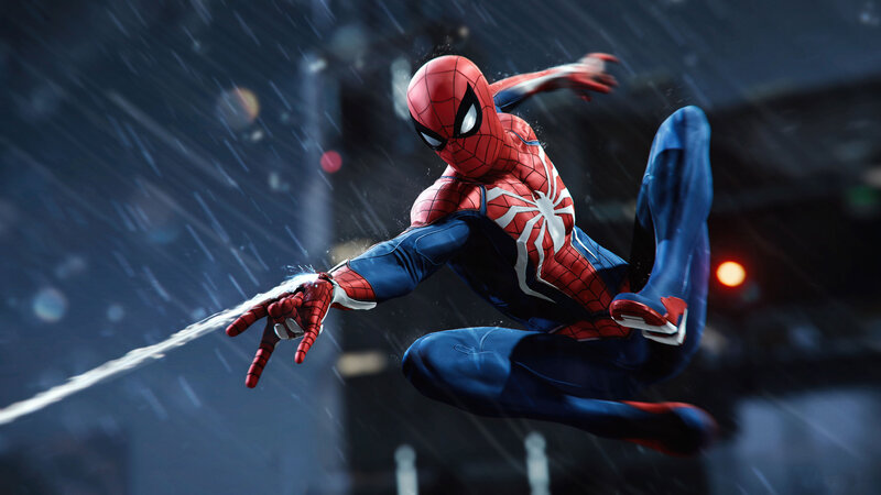 Spider-man in Action — Red, Dynamic, Dramatic