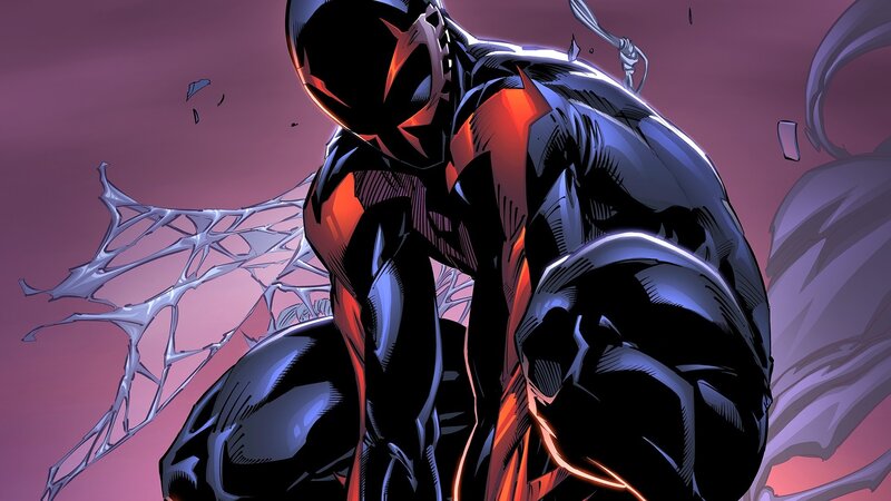 Spider-man in Black Suit — Dramatic, Comic, Web, Mask