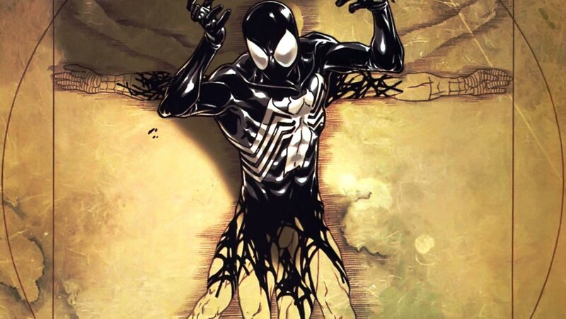 Spider-Man in Black Suit — Dramatic, Manga
