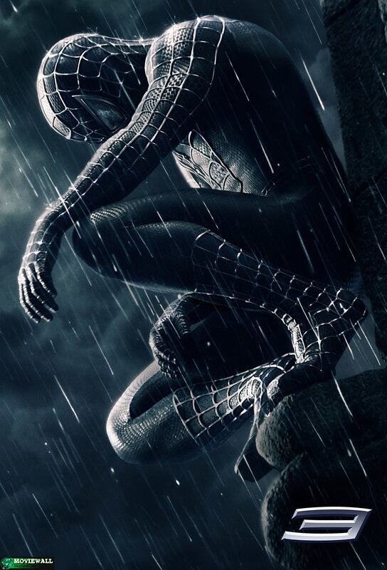 Spider-man in Black Suit — Dramatic, Night, Photograph